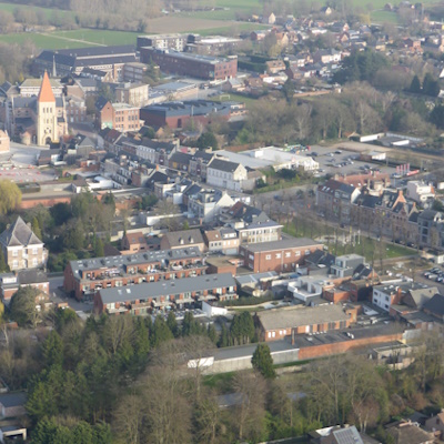 Berlaar centrum vanuit de luchtballon