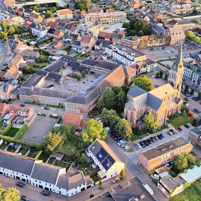 Merksplas centrum vanuit de luchtballon