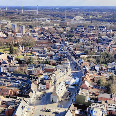 luchtfoto markt Herentals