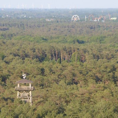 toeristentoren in Herentals vanuit de luchtballon