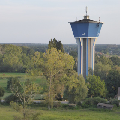 De watertoren van Pidpa in Veerle